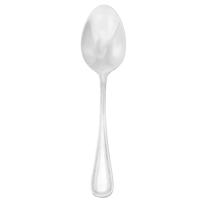 Walco 9203 Classic Bead 8 3/8″ 18/10 Stainless Steel Extra Heavy Weight Tablespoon / Serving Spoon – 12/Pack