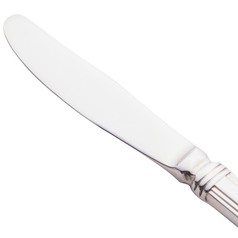 World Tableware 977 554 Slate 6 7/8″ 18/0 Stainless Steel Heavy Weight Solid Handle Bread and Butter Knife with Plain Blade – 12/Pack