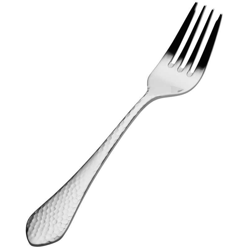 Bon Chef SBS1207 Reflections 7 1/4″ 18/0 Extra Heavy Weight Bonsteel Salad Fork – 12/Pack