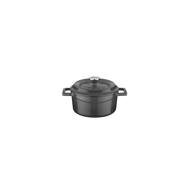 Cast Iron dia.5″ h:2.5″ 18 oz. Round Grey Cast Iron Dutch Oven