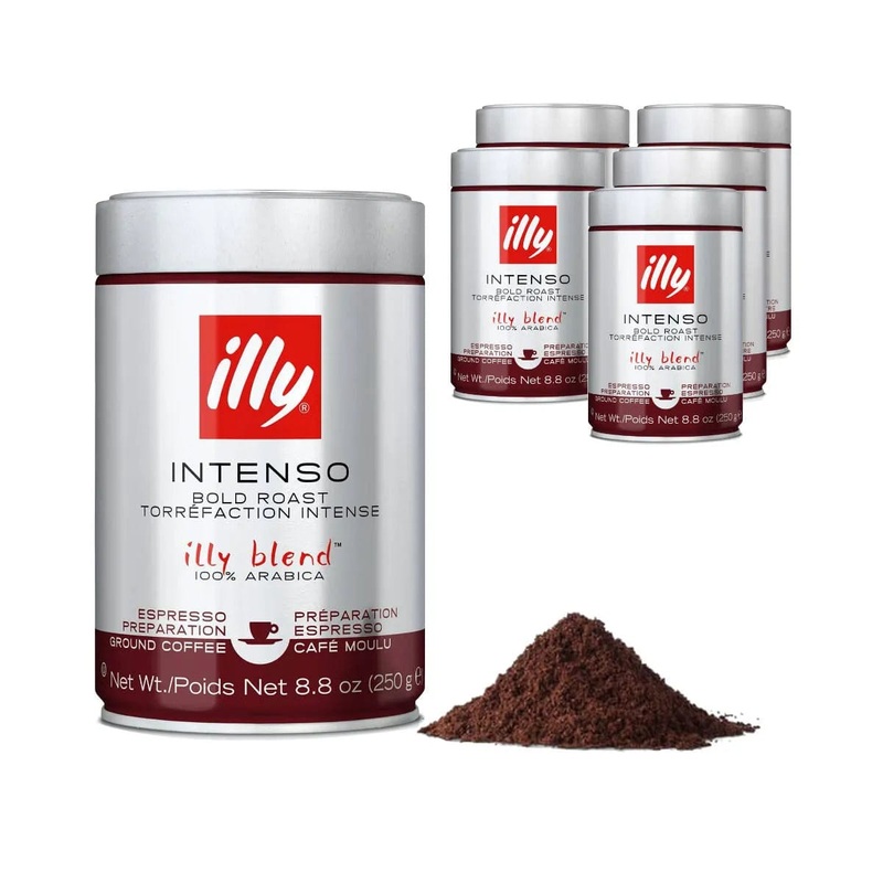 Illy Intenso Dark Ground Espresso (Case of 6)