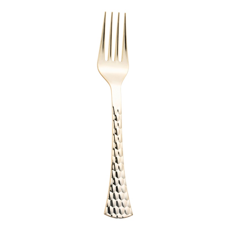 Shiny Gold Glamour Cutlery Disposable Plastic Forks