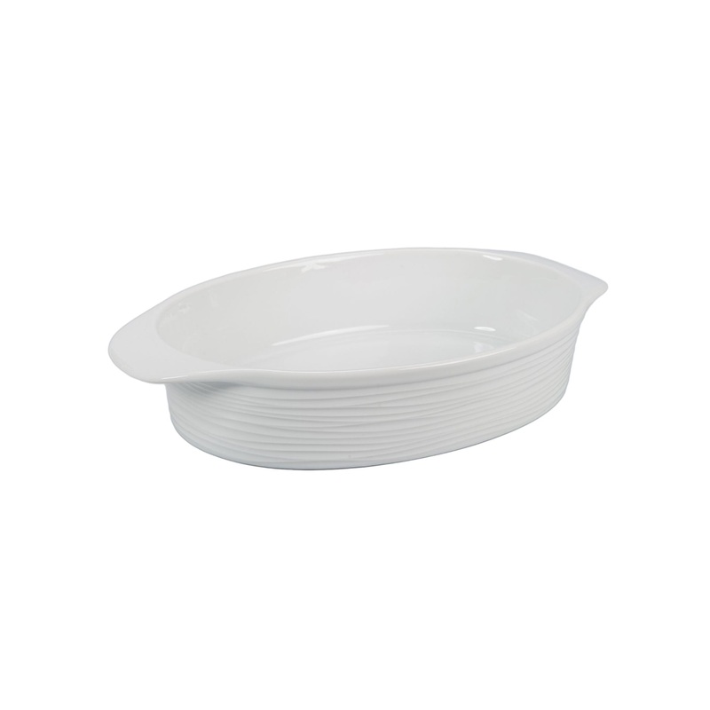 Textured Oval Baker w/Handles