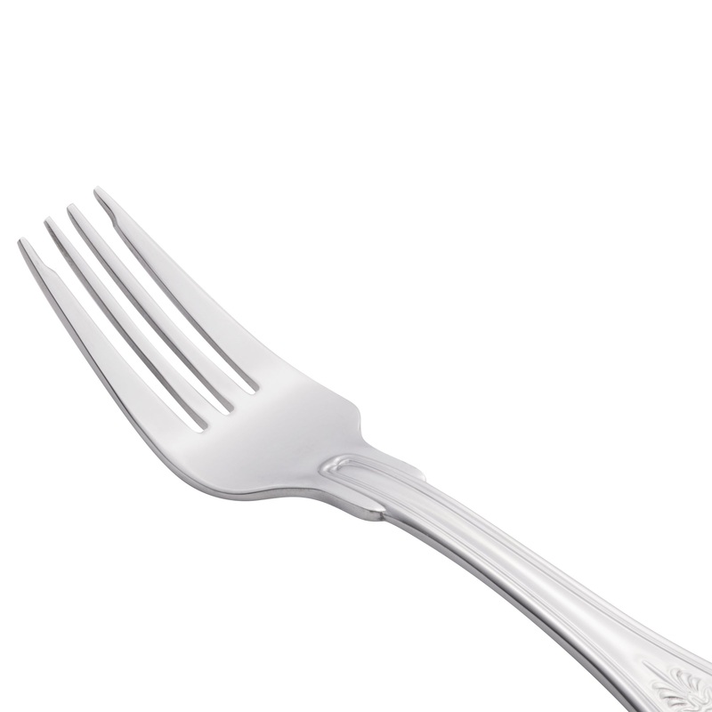 World Tableware 244 038 Kings 8 1/8″ 18/0 Stainless Steel Heavy Weight Salad Fork – 12/Pack