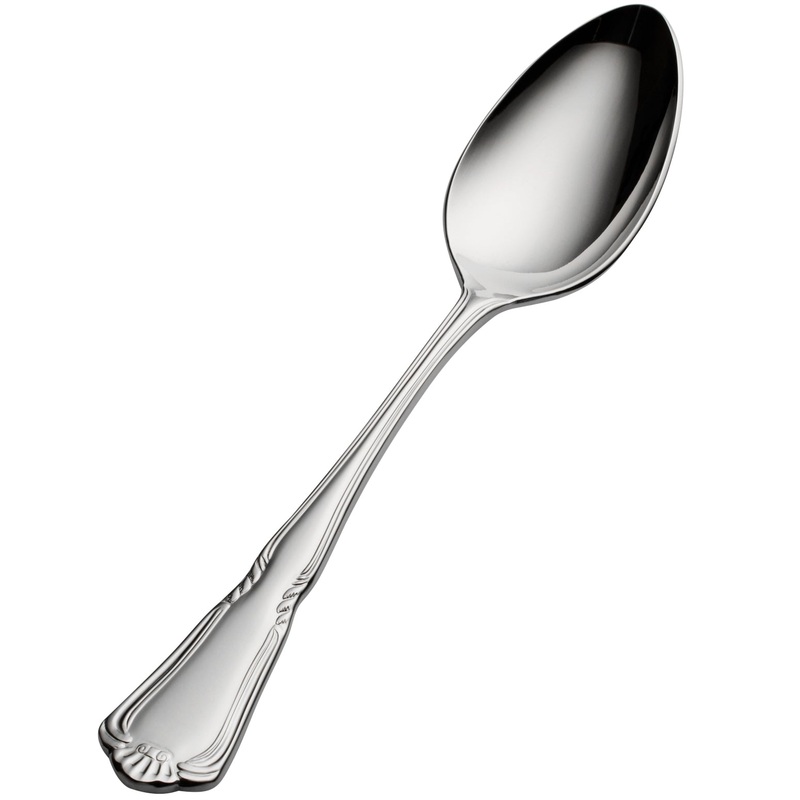 Bon Chef S1503 Sorento 7 1/2″ 18/10 Stainless Steel Extra Heavy Weight Soup / Dessert Spoon – 12/Pack