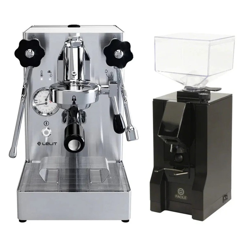Lelit Mara X Heat-Exchange E61 Espresso Machine with PID PL62X and Eureka Mignon Facile (Black) Grinder Value Bundle