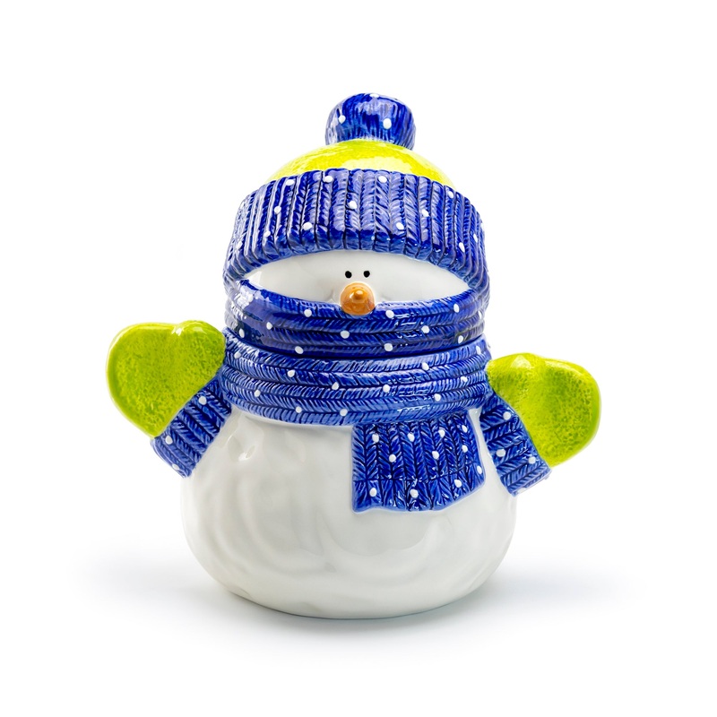 Snowman Large Cookie Jar 2.3 Qt.