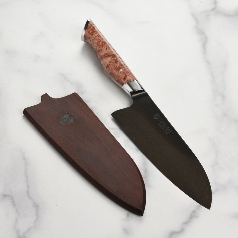 Steelport Carbon Steel 6″ Chef’s Knife with Oregon Maple Magnetic Sheath