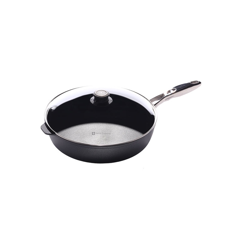 Swiss Diamond – 12.5″ Saute Pan w/Stainless Steel Handle & Glass Lid