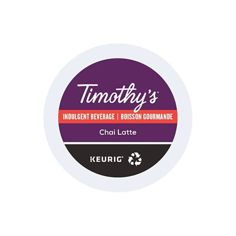 Timothy’s Indulgence Chai Latte K-Cup Pods (Box of 24)