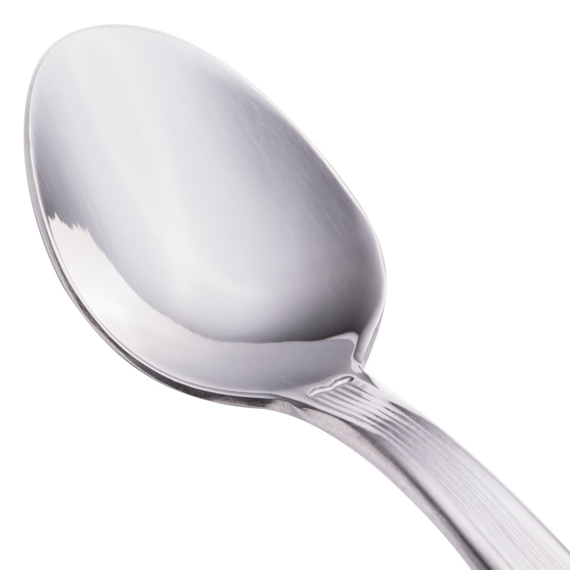 Walco 1829 Bosa Nova 4 9/16″ 18/0 Stainless Steel Heavy Weight Demitasse Spoon – 12/Pack