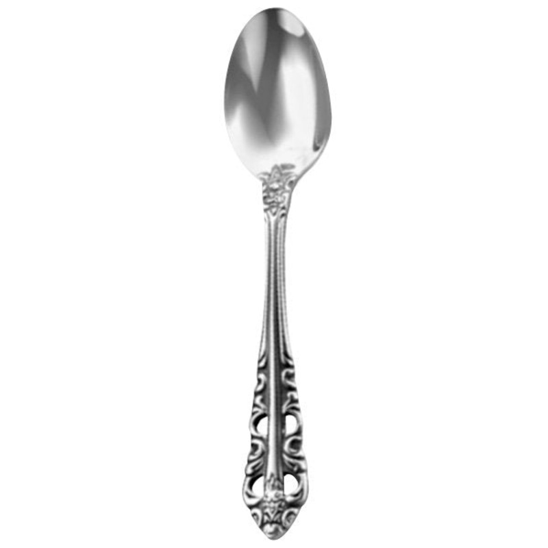 Walco 6829 Classic Baroque 4 3/8″ 18/10 Stainless Steel Extra Heavy Weight Demitasse Spoon – 12/Pack