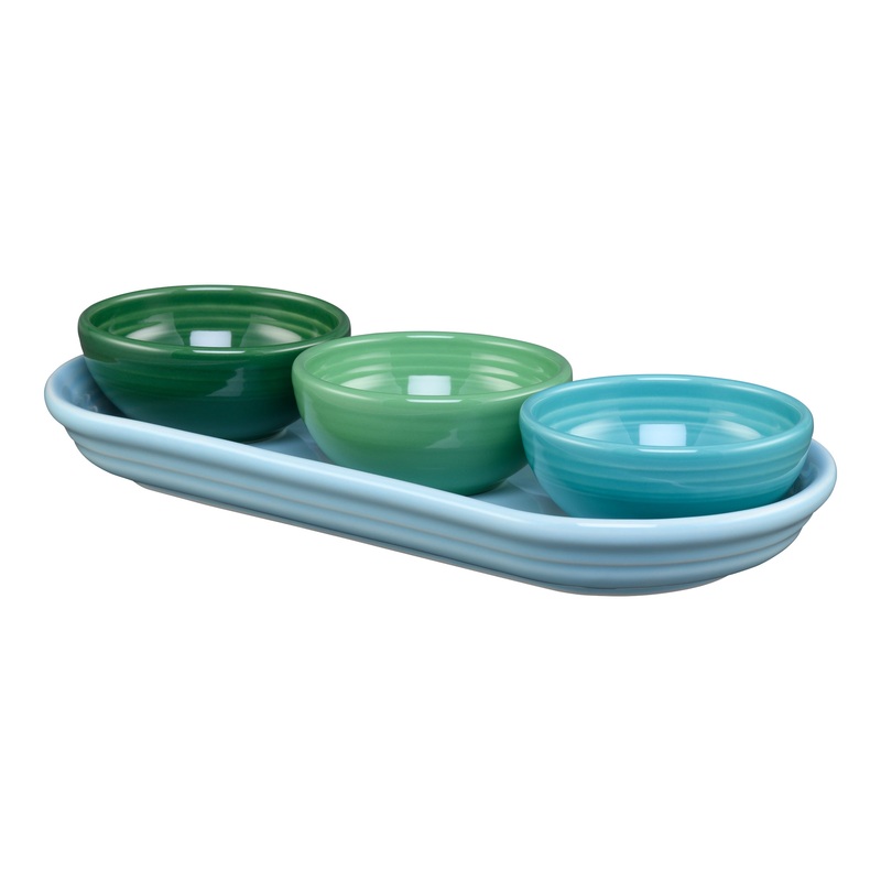 Aegean Mixed Colors 4-Piece Condiment Set