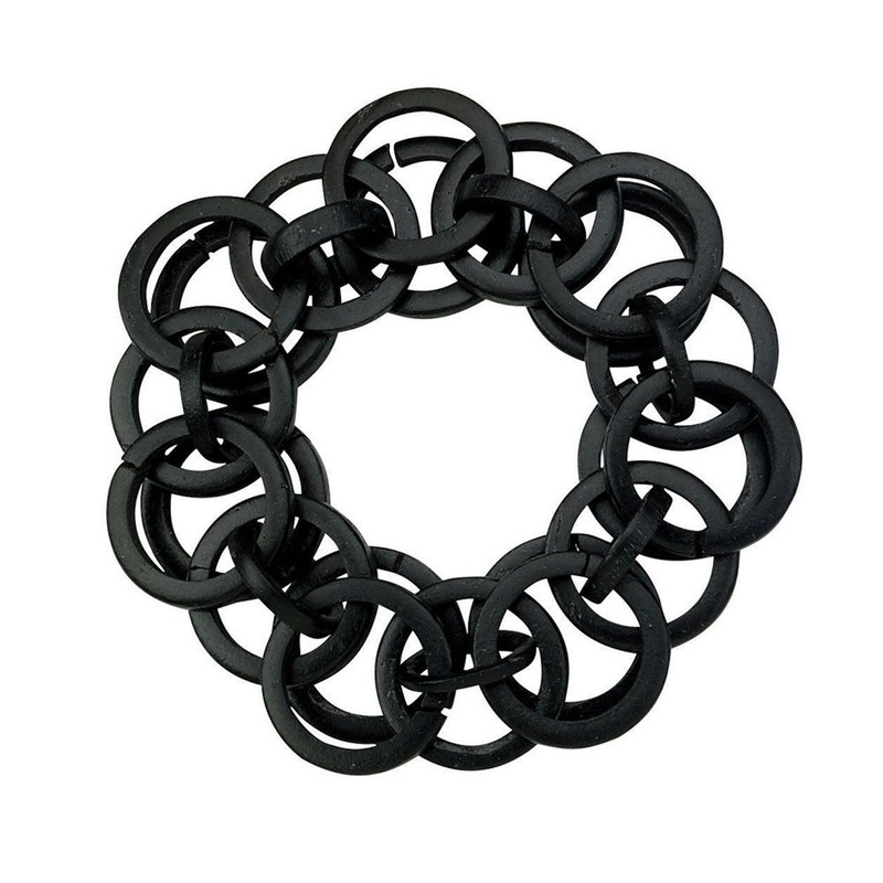 Bodrum Loops Black Napkin Ring
