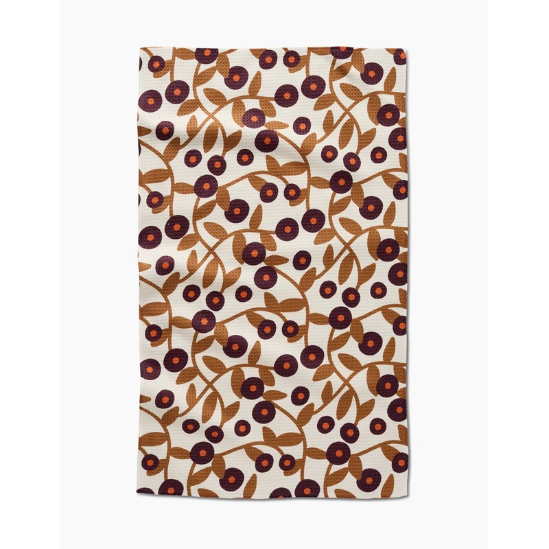 Geometry Swirling Vines Tea Towel