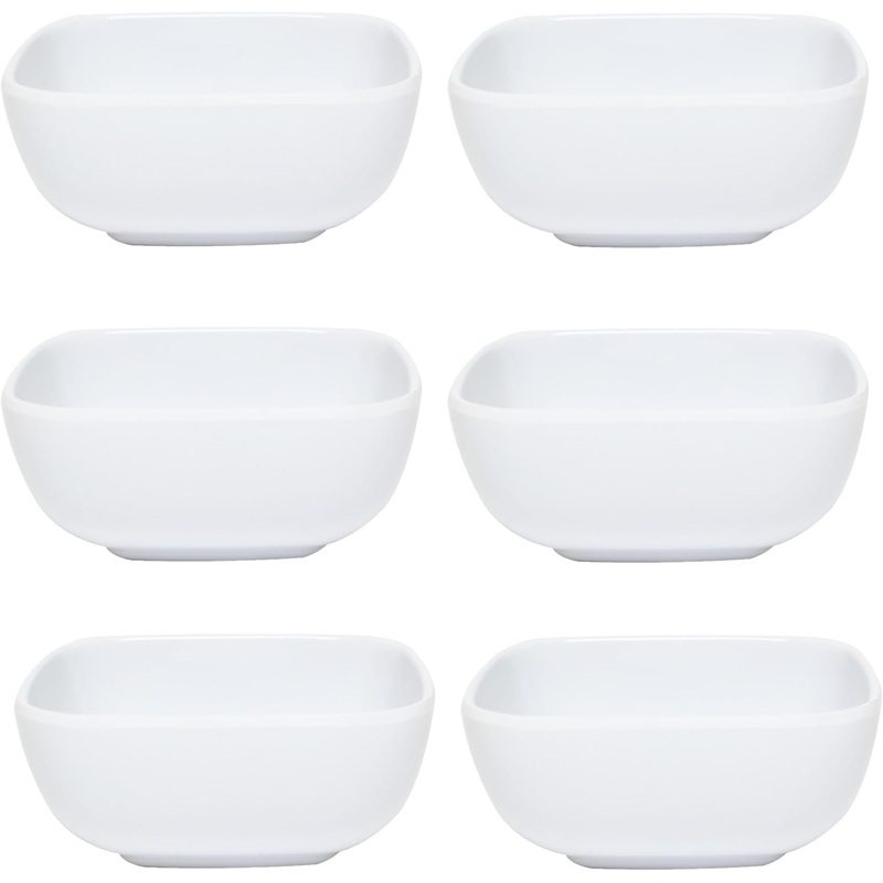 Round Square Bowl Passion Melamine – Dishwasher Safe Break-Resistant Serving Bowl Soup Bowl for Salads Rice Pasta Dessert Side Dishes Home Restaurants