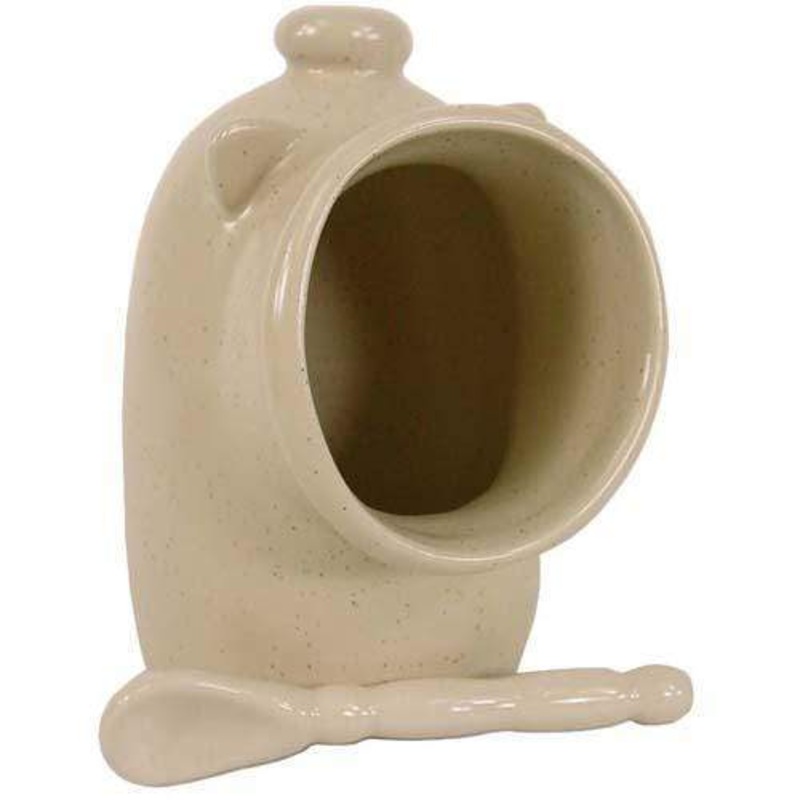 RSVP Stoneware Salt Pig with Tail – Natural