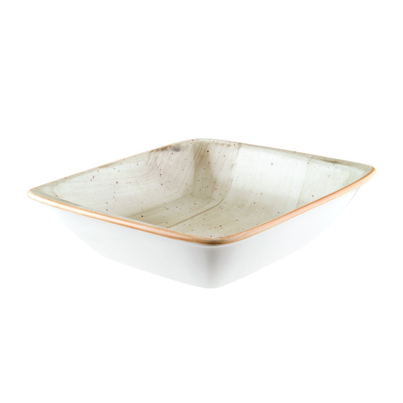 Terrain 7.5″ x 6.5″ x h:2″ 20 oz. Square Brown Porcelain Bowl