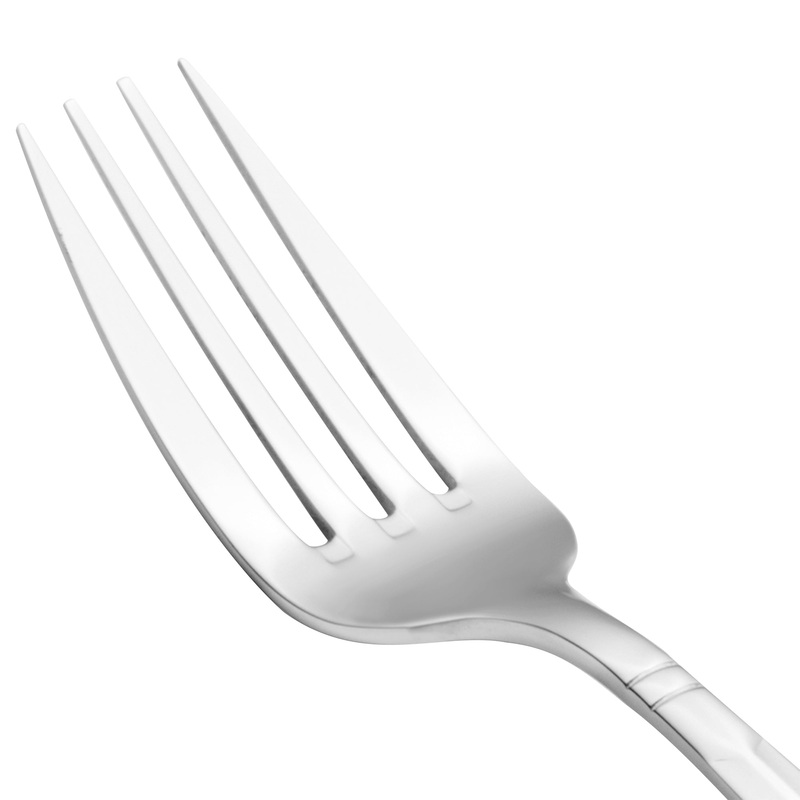 Walco 80051 Art Deco 8 1/8″ 18/10 Stainless Steel Extra Heavy Weight European Table Fork – 12/Pack