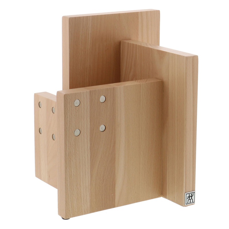 Zwilling Beechwood 8-Slot Square Magnetic Knife Block