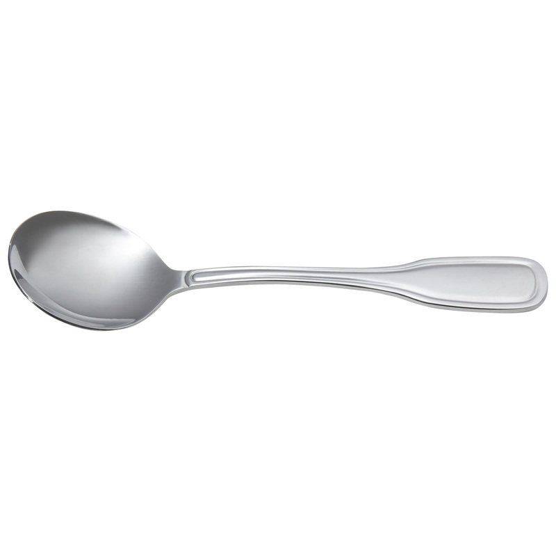 Arcoroc FG709 Capitale 6 1/4″ 18/0 Stainless Steel Heavy Weight Bouillon Spoon by Arc Cardinal – 12/Pack