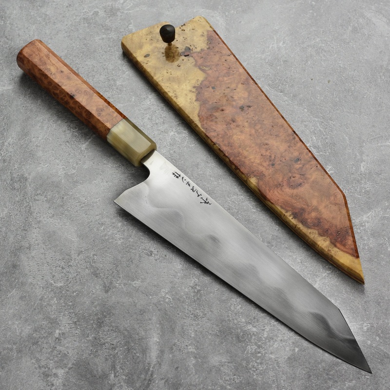 Keskin Carbon Steel 9″ Kiritsuke Gyuto with Saya