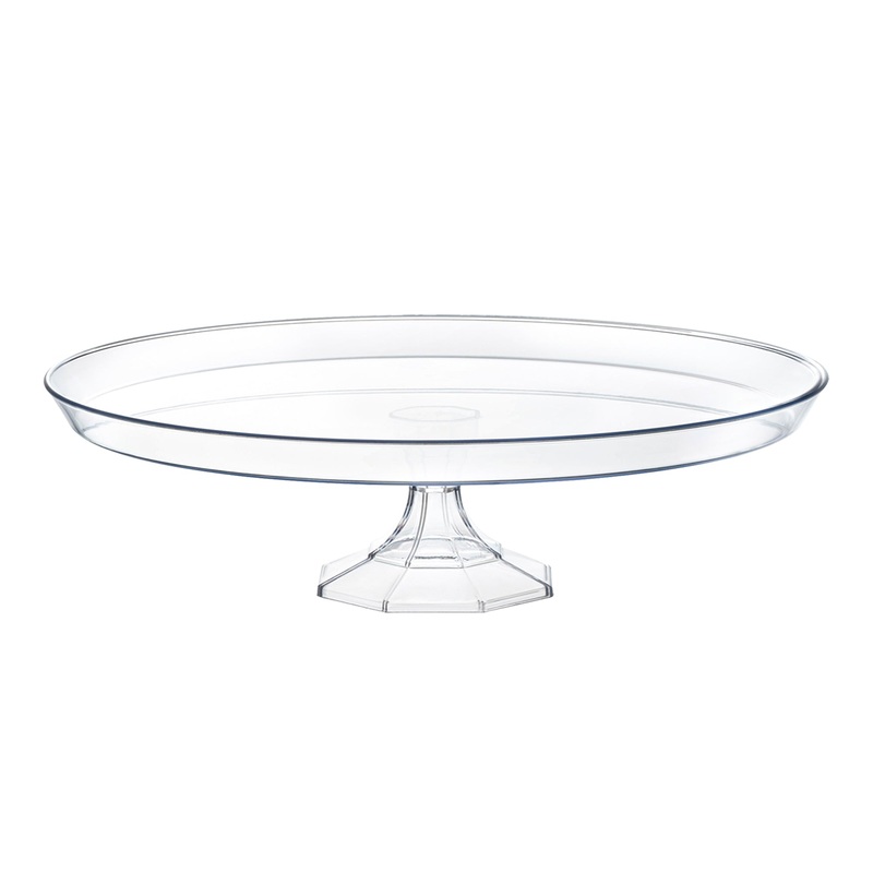 11.6″ Clear Medium Round Plastic Cake Stands