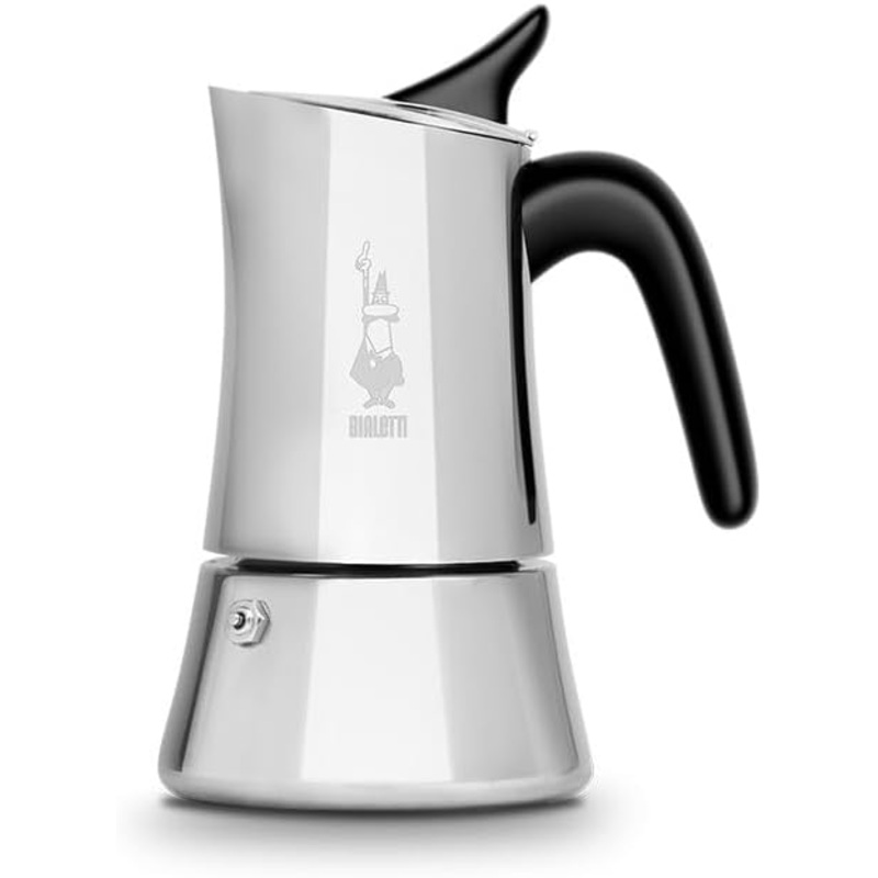 Bialetti Moon Exclusive Stovetop Espresso Maker 4 Cups – Stainless Steel