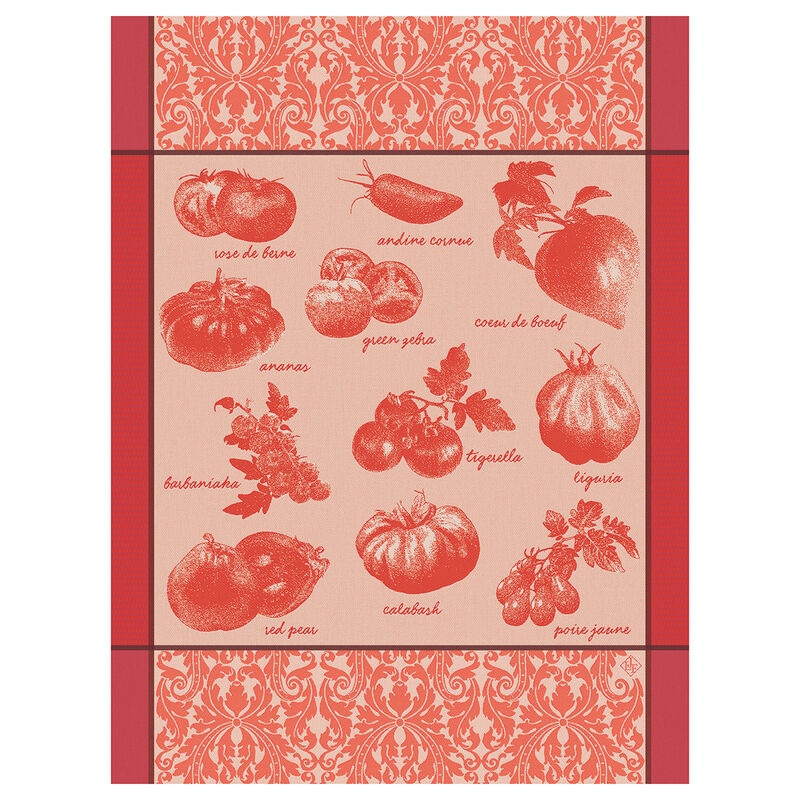Le Jacquard Franais- Tomates Red Cotton Tea Towel