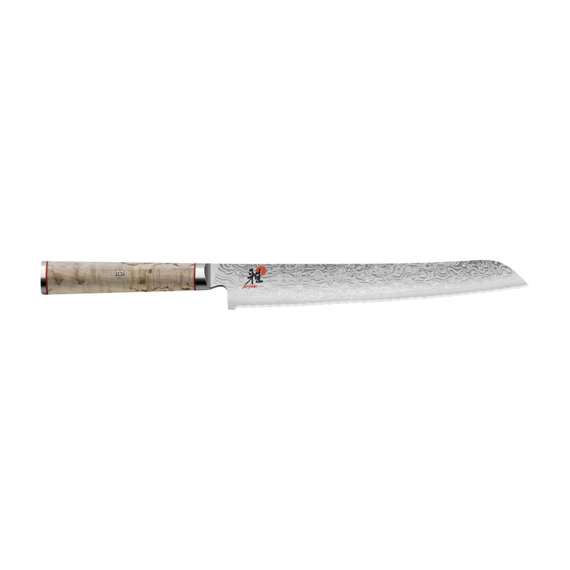 Miyabi Birchwood SG2 5000MCD Stainless Steel Bread Knife, 9-Inches