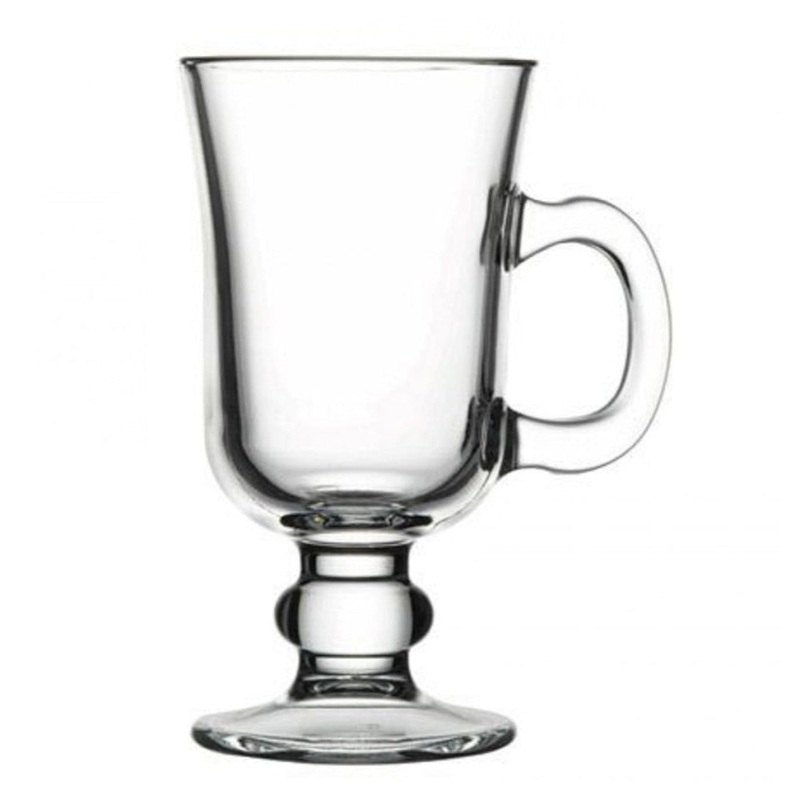 Pasabahce Irish Coffee Mugs, Glass Cappuccino Cups, 2 pcs, 7.75 oz
