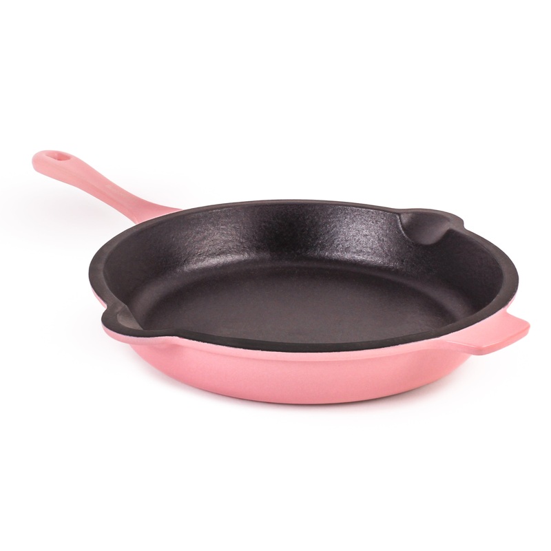 BergHOFF Neo Cast Iron Fry Pan 10″, Pink