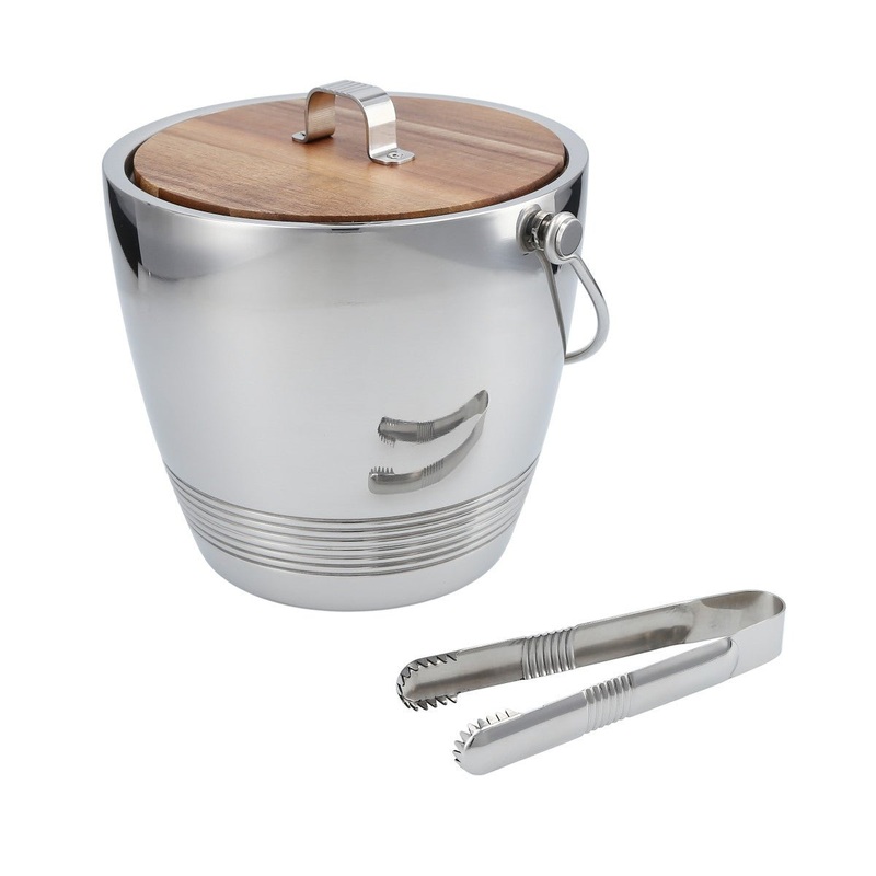 Round Ice Bucket w/Tongs Set – Crafthouse Signature