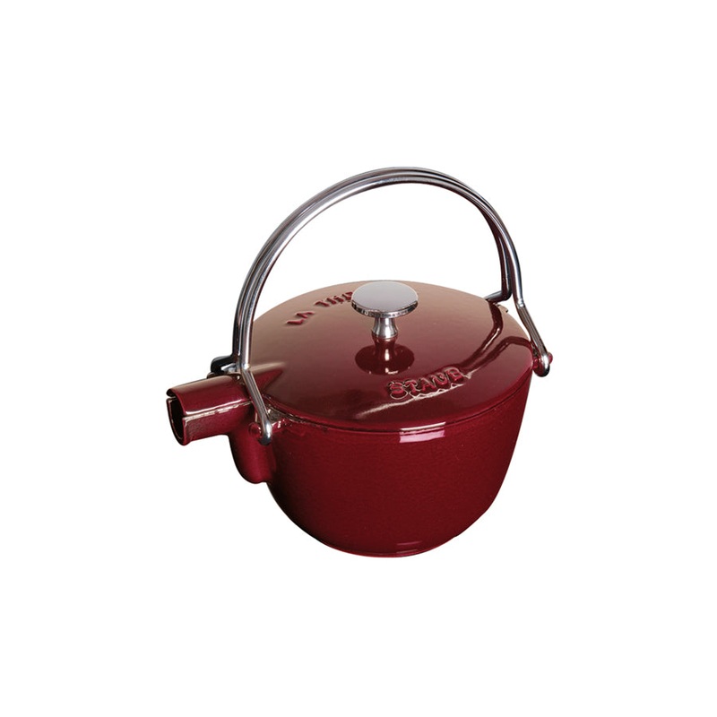 Staub Round Teapot/Kettle – 1 Qt. – Grenadine