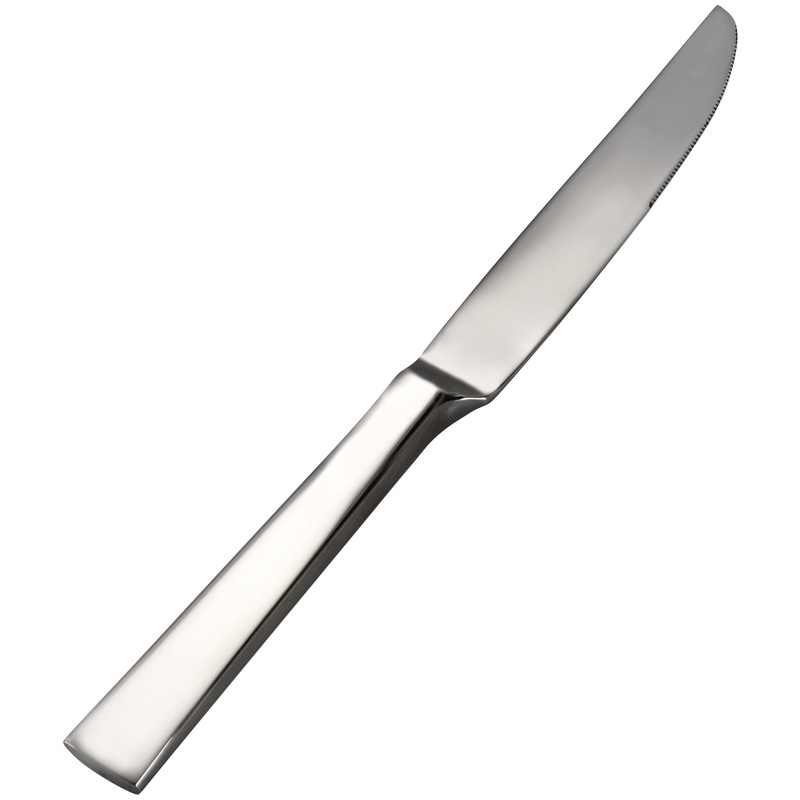 Bon Chef S3718 Roman 8 1/2″ 13/0 Stainless Steel Extra Heavy Dessert Knife – 12/Pack