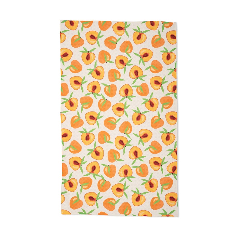 Geometry Sweet Peach Tea Towel