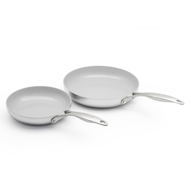 GreenPan Venice Pro 8″ & 10″  Open Frypan Set