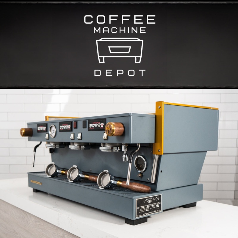La Marzocco – Linea Classic AV – 3 Group Custom Grey & Gold with Wood Commercial Espresso Machine