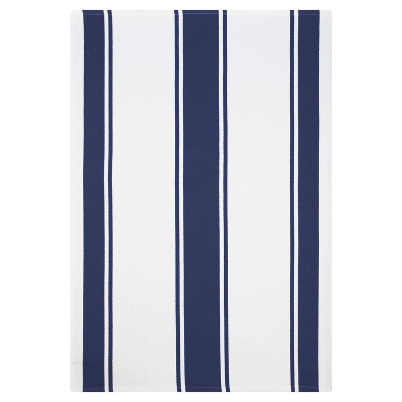MU Kitchen- Stripe Towel- Ink Blue