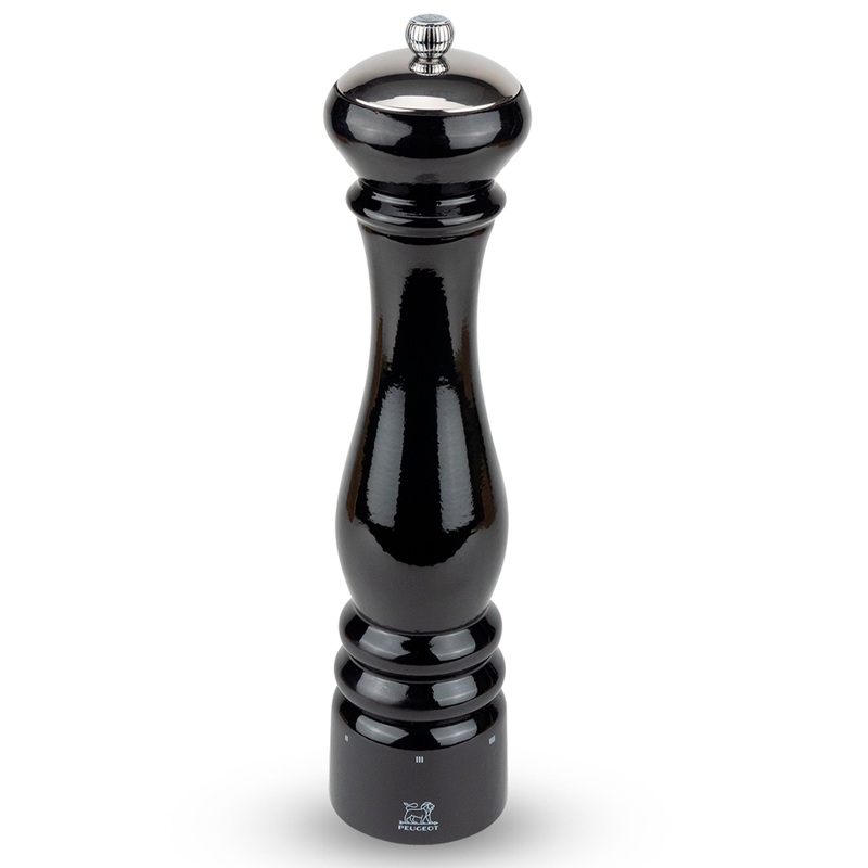 Peugeot Paris Icone U’Select Wood Pepper Mill Black Lacquered, 12-Inches