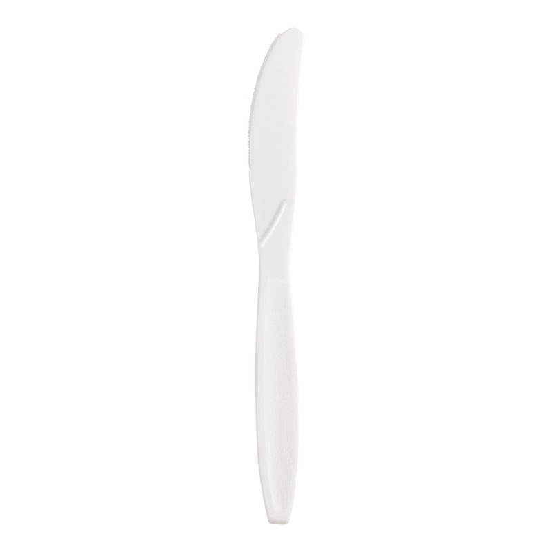 White Plastic Disposable Knives