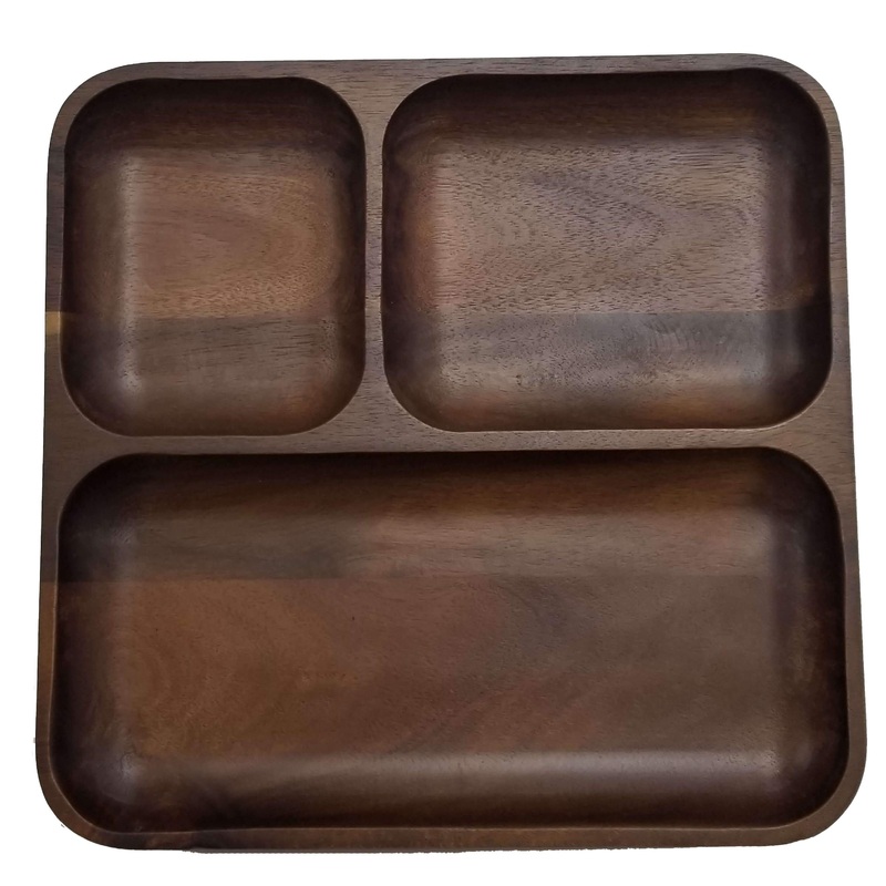 BergHOFF Acacia Wood Divided Tray, 10″