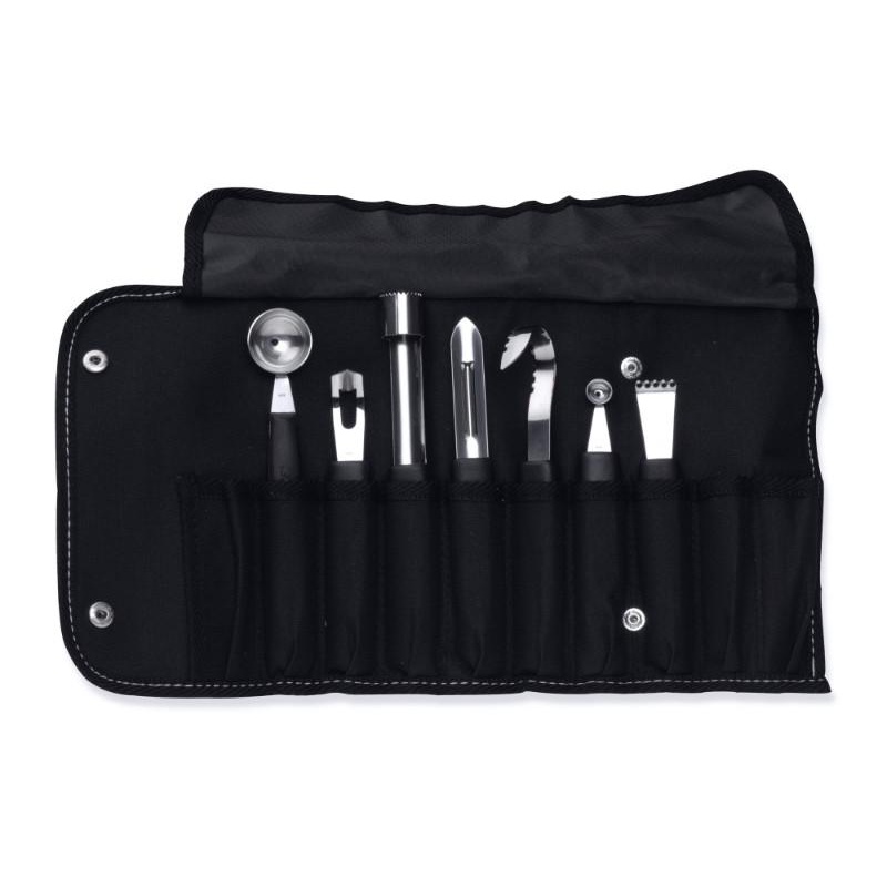 BergHOFF Essentials 8pc Stainless Steel Garnishing Tool Set with Case