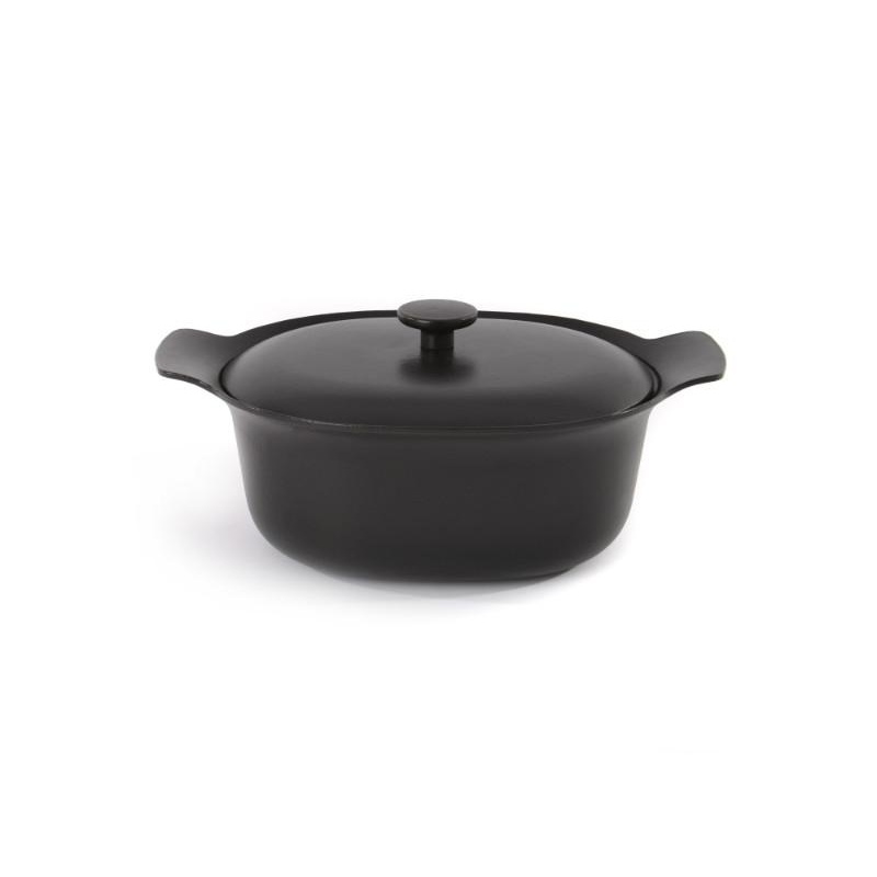 BergHOFF Ron 11″ Cast Iron Dutch Oven 5.5Qt., Black, Matching Lid