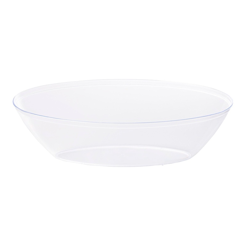 Clear Oval Plastic Serving Bowls (2 qt.)