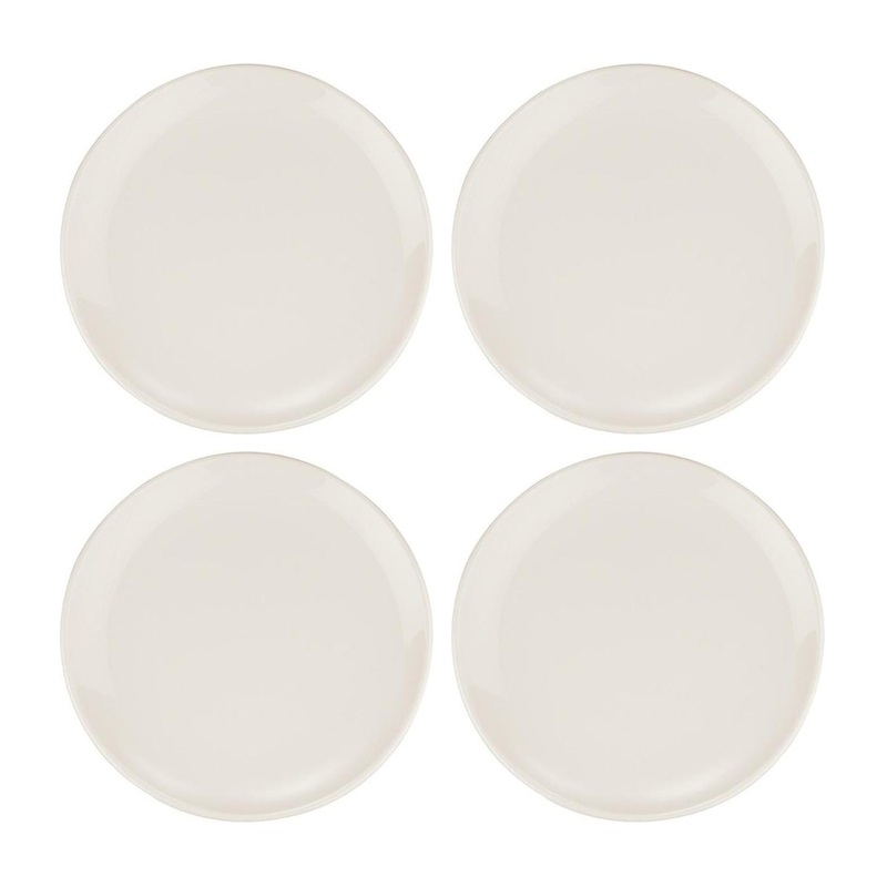 Gourmet dia.10.5″ Round Warm White Porcelain Plate (Set of 4)