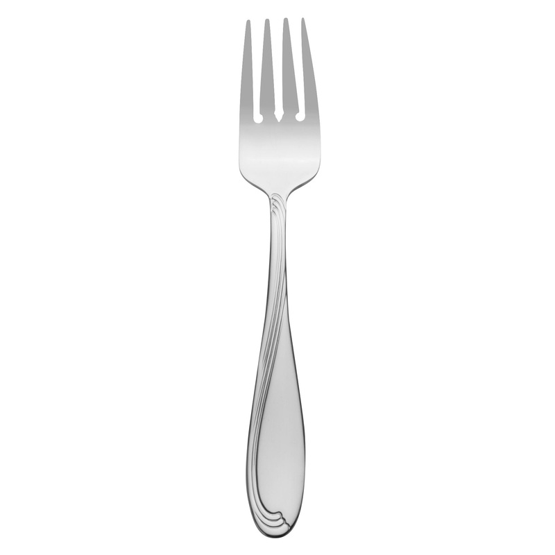 Oneida 2201FSLF Scroll 6 3/4″ 18/10 Stainless Steel Extra Heavy Weight Salad Fork – 12/Pack