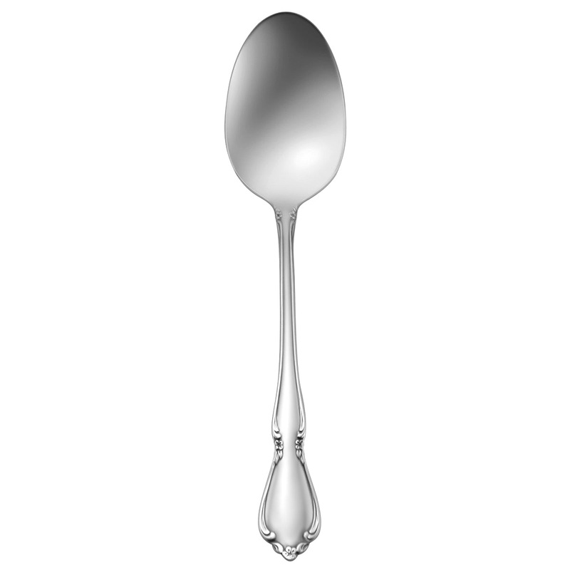 Oneida 2610STBF Chateau 8 1/4″ 18/8 Stainless Steel Extra Heavy Weight Tablespoon / Serving Spoon – 12/Pack