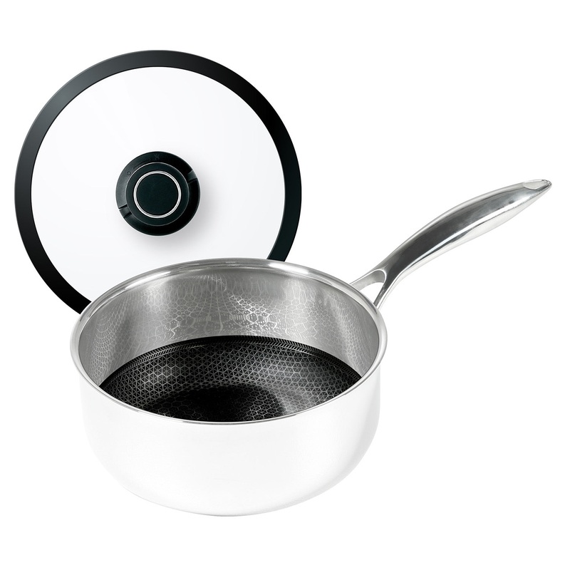 Frieling Black Cube Hybrid Quick Release 2.5 Quart Saucepan, 8-Inch