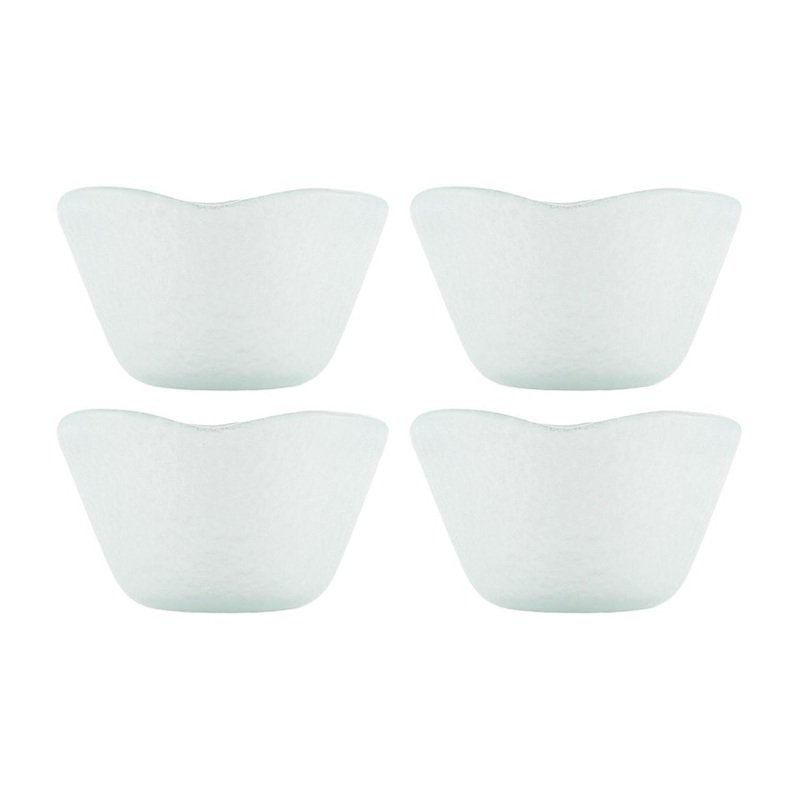 Glass Dinnerware dia.3.25″ h:2″ 4 oz. Round Frosted Glass Ramekin (Set of 4)